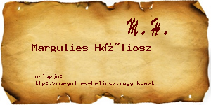 Margulies Héliosz névjegykártya
